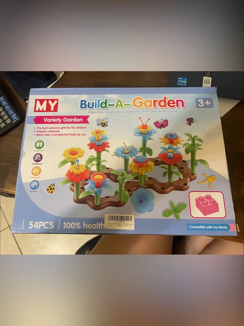 Build-A-Garden Flower Building Set - Blue & Multicolor